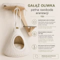 Półka na ścianę dla kota - GAŁĄŹ OLIWKA z budką CAT CAB