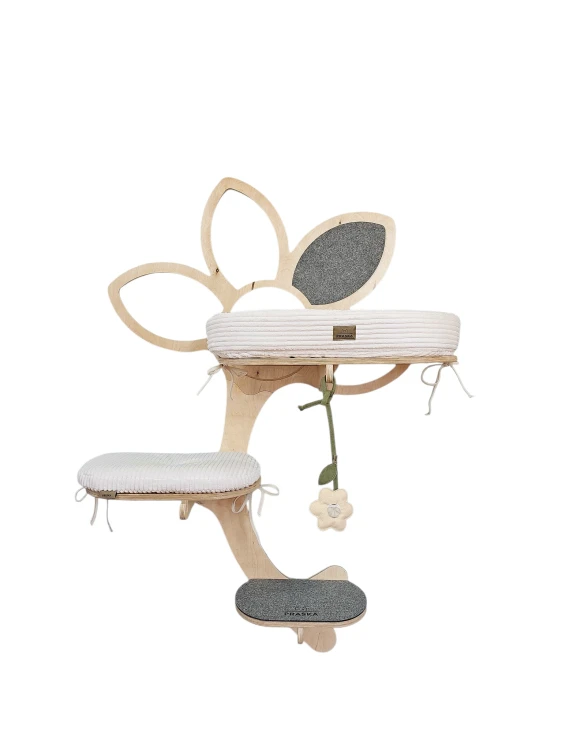 STOKROTKA TRIO z gniazdkiem | mebel - ścienny drapak dla kota premium