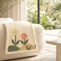 Koc dla kota GARDEN | elegancki, miękki kocyk 50x 60 z aplikacjami 3D