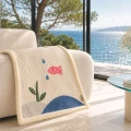 Koc dla kota AQUA | elegancki, miękki kocyk 50x 60 z aplikacjami 3D