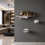Wall-mounted cat scratching post | cat shelf set | SET OF 8 | available variants