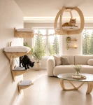 SKY PARK 2 wall scratching post for cats | wall shelves for cats | available variants