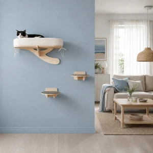 Wall-mounted cat scratching post | cat shelf set | SET 2 | available variants
