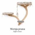 Drapak ścienny dla dużego kota OLIWKA PRO | drzewko na ścianę z półkami i legowiskiem - weresja lewa