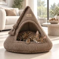 Budka dla kota RATTLE CAT CAP | domek z zabawką | stabilna