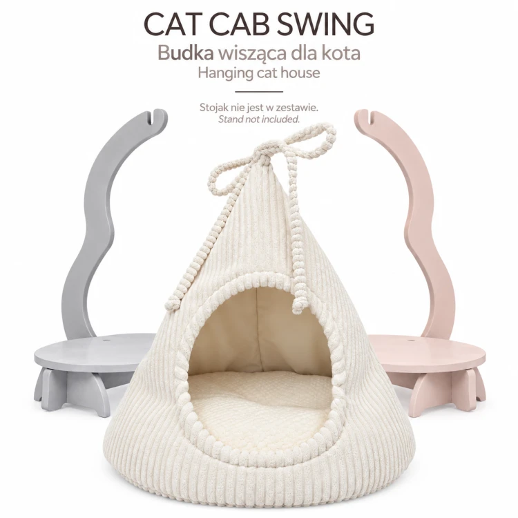 Budka dla kota CAT CAB SWING | domek dla kota | miękka, wisząca