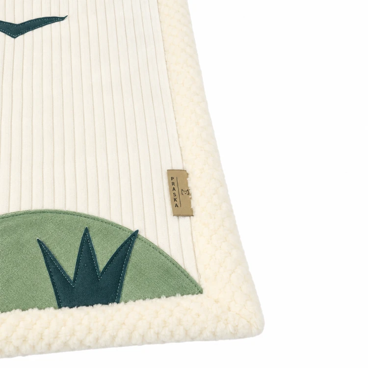Koc dla kota FOREST | elegancki, miękki kocyk 50x 60 z aplikacjami 3D
