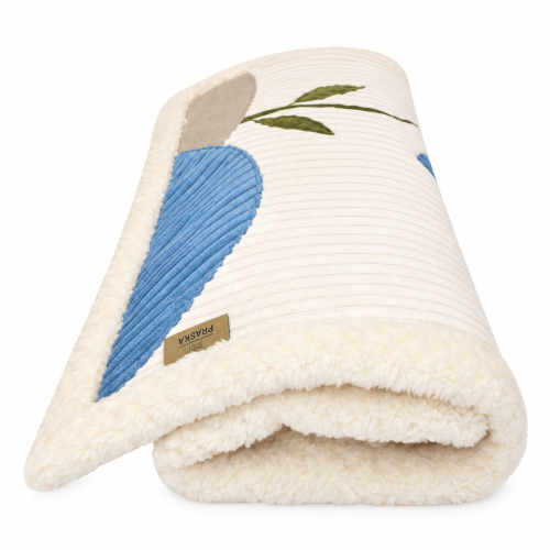 Koc dla kota AQUA | elegancki, miękki kocyk 50x 60 z aplikacjami 3D
