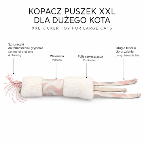 KOPACZ PUSZEK XXL - zabawka sensoryczna dla dużego kota | wybierz wariant