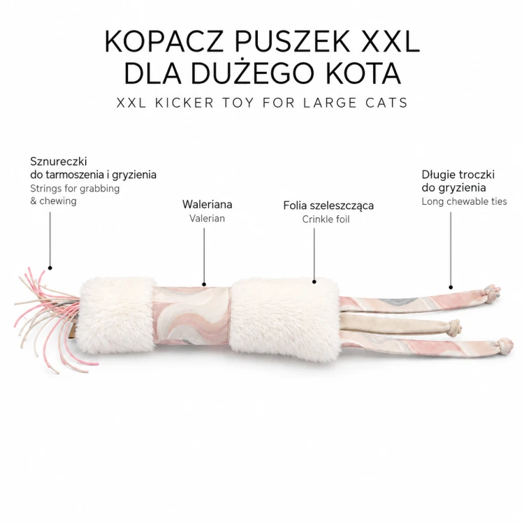 KOPACZ PUSZEK XXL - zabawka sensoryczna dla dużego kota | wybierz wariant