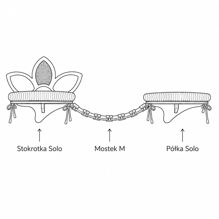 SOLO - półka dla kota na ścianę z legowiskiem