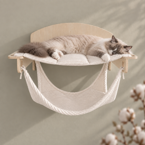 Półka na ścianę ShelfSoft dla kota | 75×35 cm