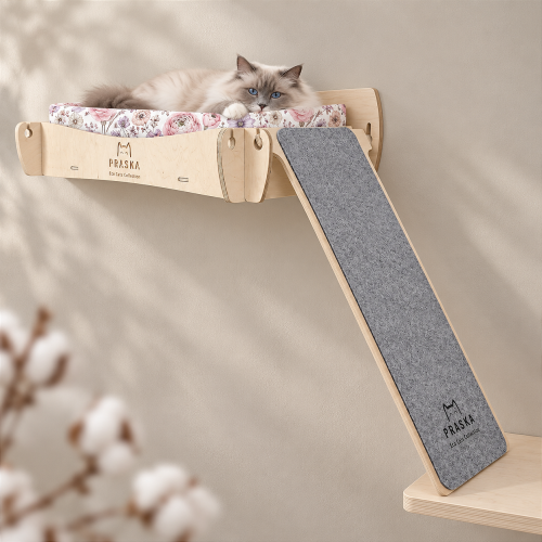 WALLSLEEP Z DRAPAKIEM – półka na ścianę dla kota