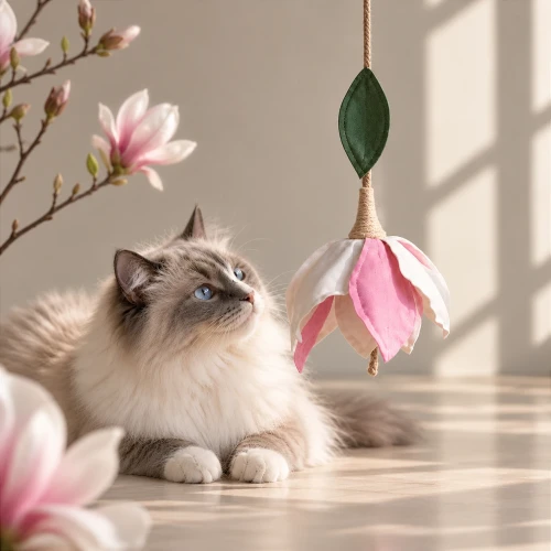 Kwiat-Magnolia--Wiszaca-zabawka-dla-kota-i-dekoracja-do-produktow-PRASKA.webp