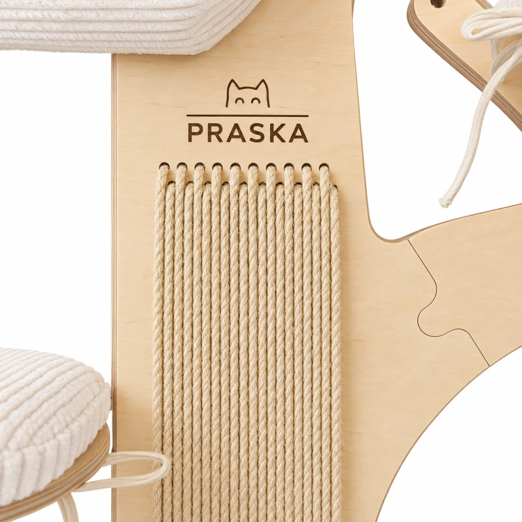 Drapak DRZEWKO KLON na ścianę dla kota + GNIAZDKO 50 × 35 cm