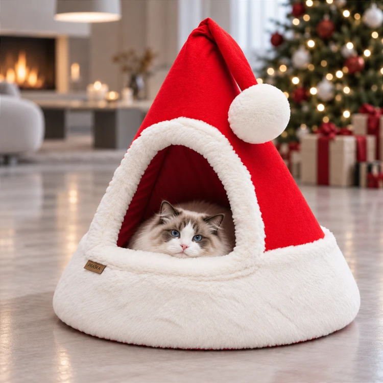 CAT CAB SANTA CLAUS – świąteczna budka dla kota | Ø 50 cm