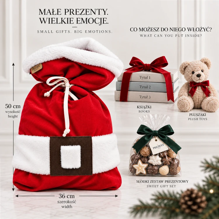 Santa’s Gift Sack - Christmas Gift Sack Size L | 50 × 36 cm