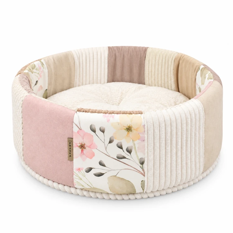 Legowisko dla kota PATCHWORK LOVE NATURAL