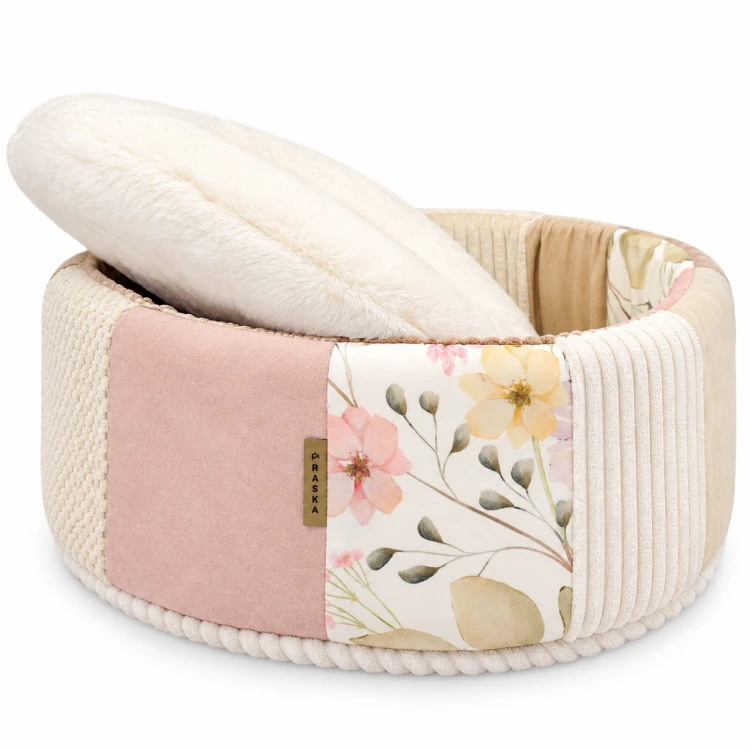 Legowisko dla kota PATCHWORK LOVE NATURAL