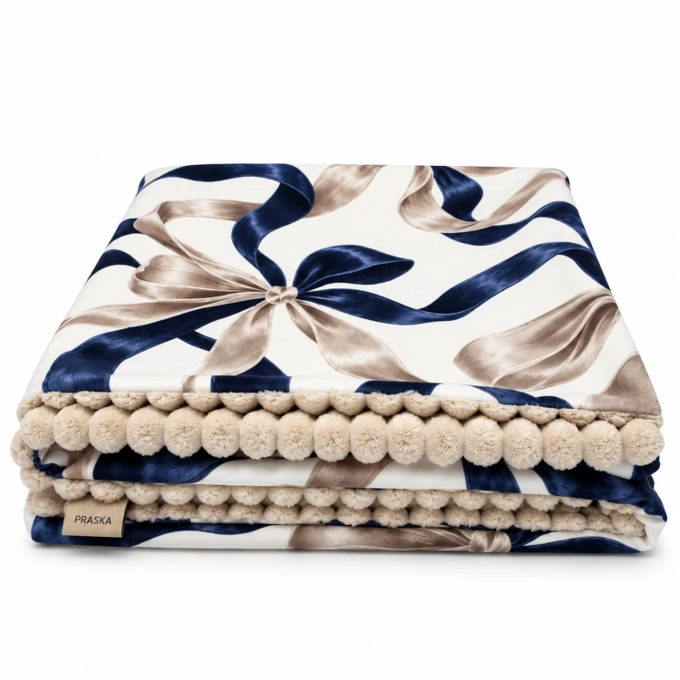 Koc COZY MIDNIGHT 140x200 | Ciepły koc z futrem PRASKA