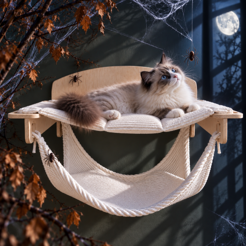 Półka na ścianę ShelfSoft dla kota | 75×35 cm