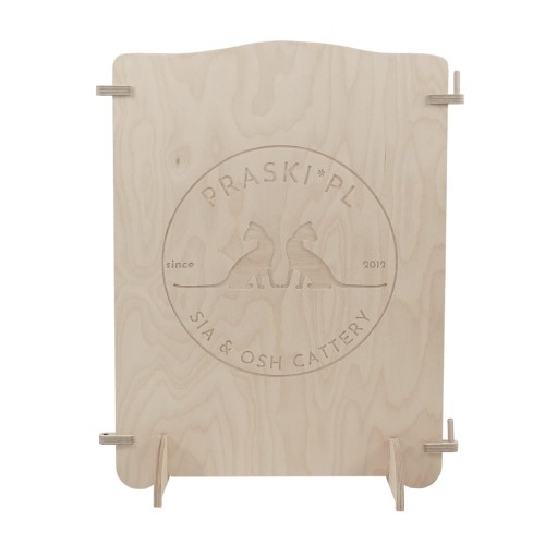 Panel kojca dla kociąt z logo hodowli | wys. 75 cm | moduł