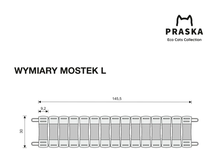 Mostek dla kota na ścianę | półki dla kota | park linowy dla kota