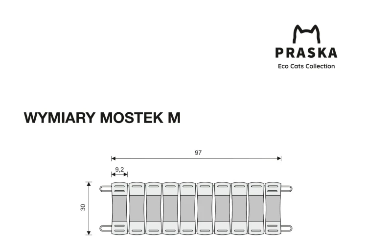 Mostek dla kota na ścianę | półki dla kota | park linowy dla kota